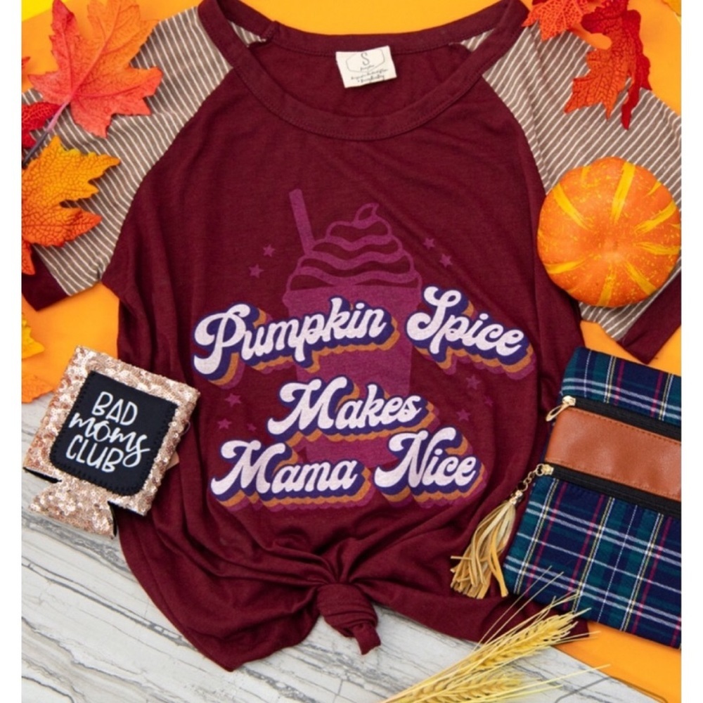Pumpkin Spice Boutique red short sleeve top